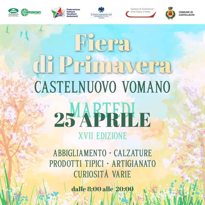 Fiera di Primavera Castelnuovo Vomano  Martedì 25 Aprile XVII EDIZIONE